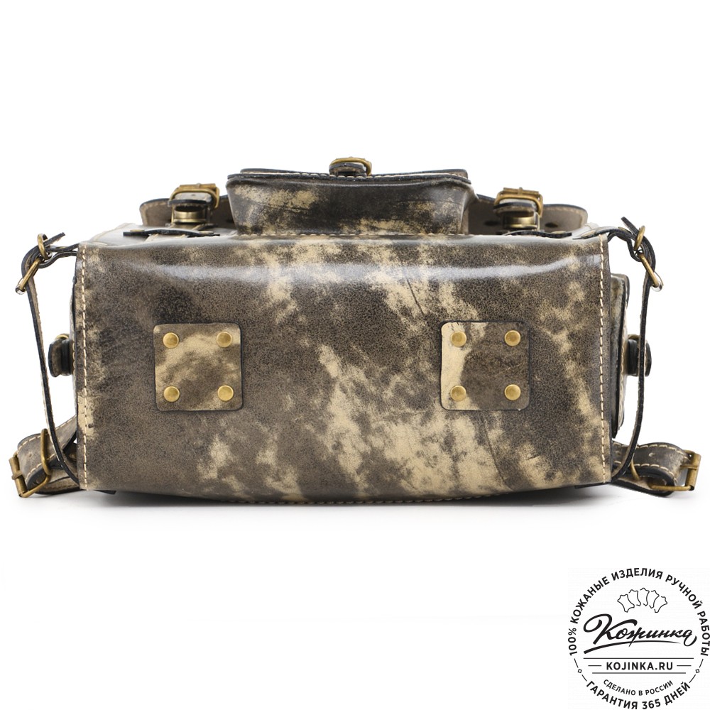 Кожаный ранец "Максимус 3" (пепел глянец)